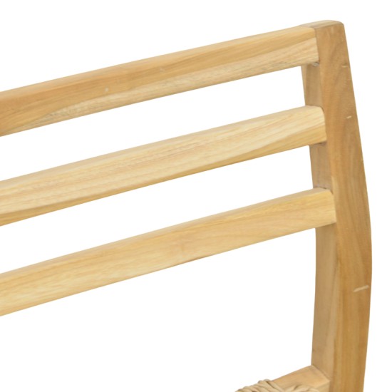 Καρέκλα Tuga  σκελετός teak ξύλο-pe σχοινί σε φυσική απόχρωση 50x58x86εκ