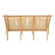 Καναπές τριθέσιος Jenta  teak ξύλο με rattan σε φυσική απόχρωση και μπεζ μαξιλάρι 203x67x92εκ