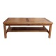 Τραπέζι σαλονιού Louf  καρυδί teak ξύλο 120x70x40εκ