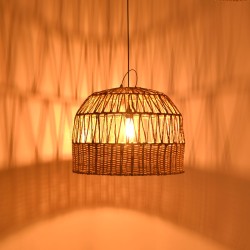 Φωτιστικό οροφής Erdon Inart  μπανάνα ξύλο-rattan pe σε φυσική απόχρωση Φ60x45εκ Φωτιστικό οροφής Erdon Inart  μπανάνα ξύλο-rattan pe σε φυσική απόχρωση Φ60x45εκ