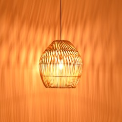 Φωτιστικό οροφής Irden Inart rattan σε φυσική απόχρωση Φ50x40εκ Φωτιστικό οροφής Irden Inart rattan σε φυσική απόχρωση Φ50x40εκ