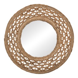 Καθρέπτης Mazun Inart  ξύλο σε φυσική απόχρωση Φ60x8εκ Καθρέπτης Mazun Inart  ξύλο σε φυσική απόχρωση Φ60x8εκ