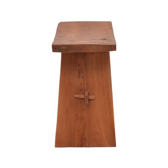 Σκαμπό Shogun  teak ξύλο σε φυσική απόχρωση 46x28x46εκ