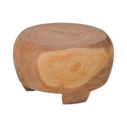 Τραπέζι σαλονιού Terra  suar ξύλο σε φυσική απόχρωση Φ60x36εκ