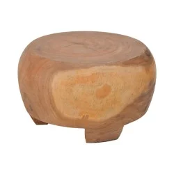 Τραπέζι σαλονιού Terra  suar ξύλο σε φυσική απόχρωση Φ60x36εκ