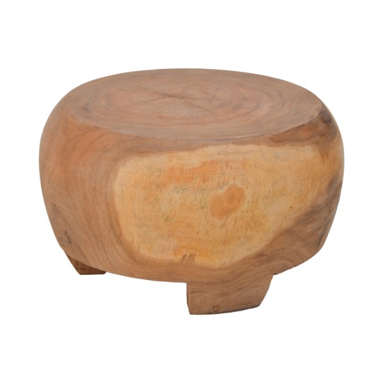 Τραπέζι σαλονιού Terra  suar ξύλο σε φυσική απόχρωση Φ60x36εκ