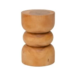 Σκαμπό Estelle  suar ξύλο σε φυσική απόχρωση Φ30x45εκ