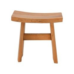 Σκαμπό Borbe  teak ξύλο σε φυσική απόχρωση 45x28x45εκ