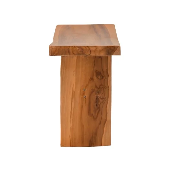 Σκαμπό Borbe  teak ξύλο σε φυσική απόχρωση 45x28x45εκ