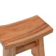 Σκαμπό Borbe  teak ξύλο σε φυσική απόχρωση 45x28x45εκ