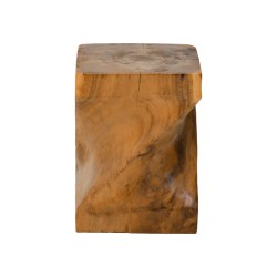 Σκαμπό Twister  suar ξύλο σε φυσική απόχρωση 30x30x45εκ