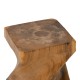 Σκαμπό Twister  suar ξύλο σε φυσική απόχρωση 30x30x45εκ