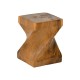 Σκαμπό Twister  suar ξύλο σε φυσική απόχρωση 30x30x45εκ