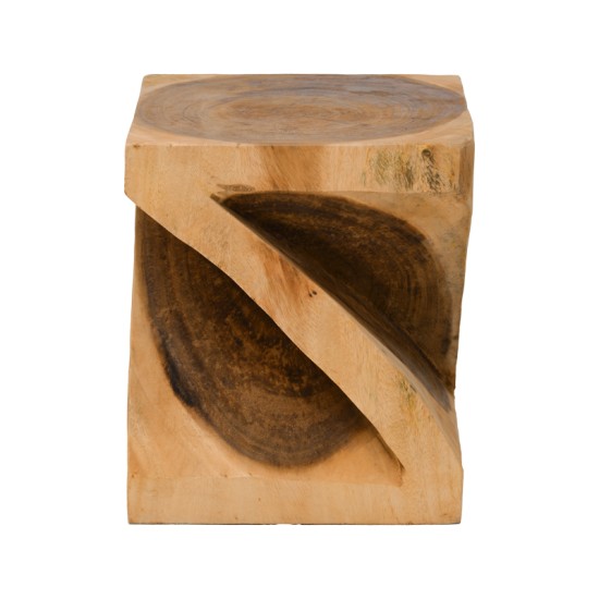 Σκαμπό Rektan  suar ξύλο σε φυσική απόχρωση 35x35x40εκ