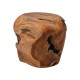 Σκαμπό Bolare  teak ξύλο σε φυσική απόχρωση Φ40x35εκ