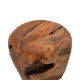 Σκαμπό Bolare  teak ξύλο σε φυσική απόχρωση Φ40x35εκ