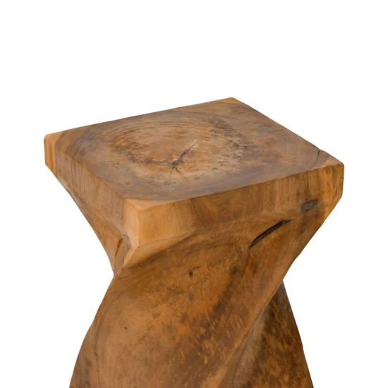 Σκαμπό Cruz  suar ξύλο σε φυσική απόχρωση 35x35x60εκ