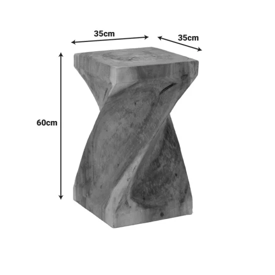 Σκαμπό Cruz  suar ξύλο σε φυσική απόχρωση 35x35x60εκ