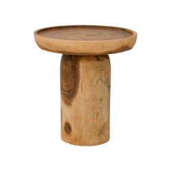 Βοηθητικό τραπέζι Tobola  suar ξύλο σε φυσική απόχρωση Φ50x55εκ