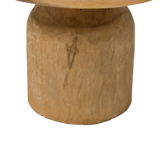 Τραπέζι σαλονιού Jeken  suar ξύλο σε φυσική απόχρωση Φ60x45εκ