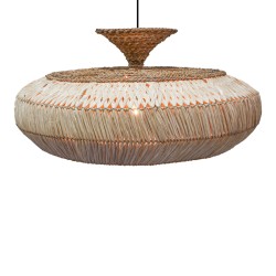 Φωτιστικό οροφής Lafrene Inart sisal σε φυσικό χρώμα Φ90x43εκ Φωτιστικό οροφής Lafrene Inart sisal σε φυσικό χρώμα Φ90x43εκ