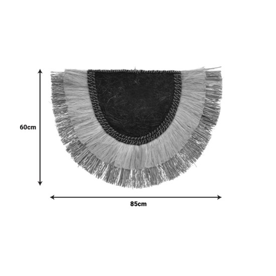 Διακοσμητικό τοίχου Pedrine Inart ψάθα-abaca σε φυσικό χρώμα 85x60x6εκ