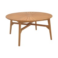 Τραπέζι Colen  teak ξύλο σε φυσική απόχρωση Φ150x75εκ