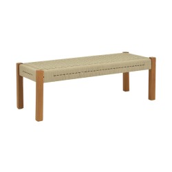 Παγκάκι Uma  teak ξύλο και pe σχοινί σε φυσική απόχρωση 150x45x40εκ Παγκάκι Uma  teak ξύλο και pe σχοινί σε φυσική απόχρωση 150x45x40εκ
