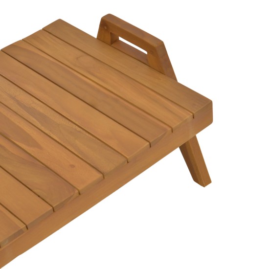 Τραπέζι Kally  teak ξύλο σε φυσική απόχρωση 60x50x34εκ