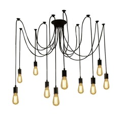 Φωτιστικό οροφής πολύφωτο Merdine  μαύρο μέταλλο