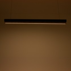 Φωτιστικό οροφής Rafmole  led μαύρο μέταλλο-ξύλο 120x7.5εκ