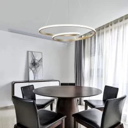 Φωτιστικό οροφής Rexon  led μέταλλο χρυσό Φ49x12εκ