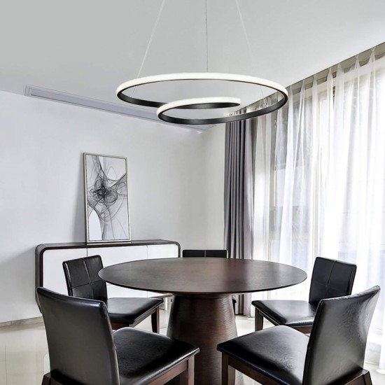 Φωτιστικό οροφής Rexon  led μέταλλο μαύρο Φ49x12εκ