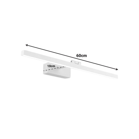 Φωτιστικό τοίχου-απλίκα Debiwen  led μέταλλο λευκό 60x10x6εκ