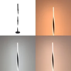 Φωτιστικό δαπέδου Jounko  led μαύρο μεταλλικό Φ20x130εκ