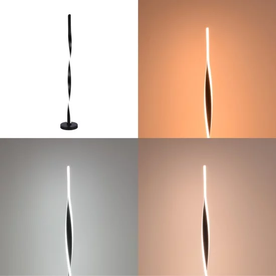 Φωτιστικό δαπέδου Jounko  led μαύρο μεταλλικό Φ20x130εκ