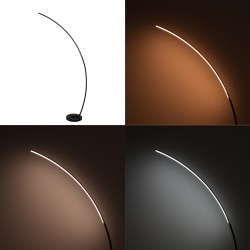 Φωτιστικό δαπέδου Archer  led μαύρο μεταλλικό 70x28x165εκ