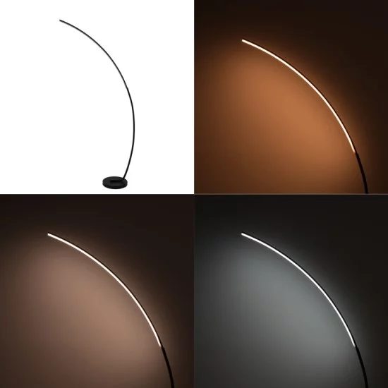 Φωτιστικό δαπέδου Archer  led μαύρο μεταλλικό 70x28x165εκ