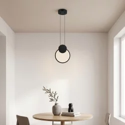 Φωτιστικό οροφής Ganden  led μαύρο μεταλλικό Φ26,5x20εκ