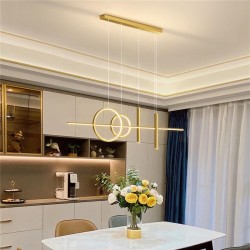 Φωτιστικό οροφής Neron  led χρυσό μεταλλικό 100x25x26εκ