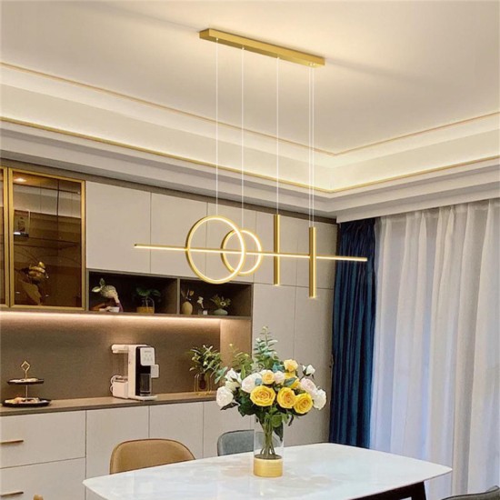 Φωτιστικό οροφής Neron  led χρυσό μεταλλικό 100x25x26εκ