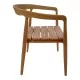 Πολυθρόνα Noody  teak ξύλο σε φυσική απόχρωση 58x54x75εκ