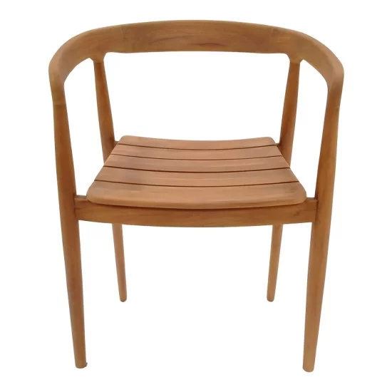 Πολυθρόνα Noody  teak ξύλο σε φυσική απόχρωση 58x54x75εκ