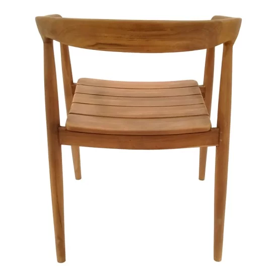 Πολυθρόνα Noody  teak ξύλο σε φυσική απόχρωση 58x54x75εκ