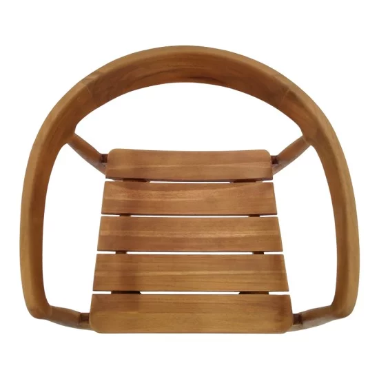 Πολυθρόνα Noody  teak ξύλο σε φυσική απόχρωση 58x54x75εκ