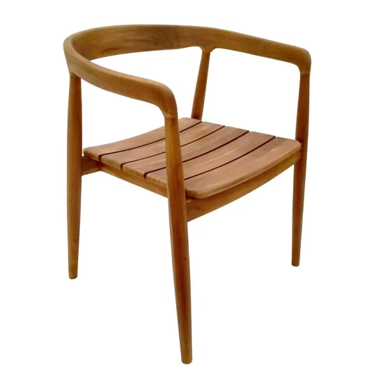 Πολυθρόνα Noody  teak ξύλο σε φυσική απόχρωση 58x54x75εκ