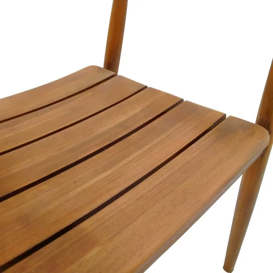 Πολυθρόνα Noody  teak ξύλο σε φυσική απόχρωση 58x54x75εκ