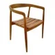Πολυθρόνα Noody  teak ξύλο σε φυσική απόχρωση 58x54x75εκ