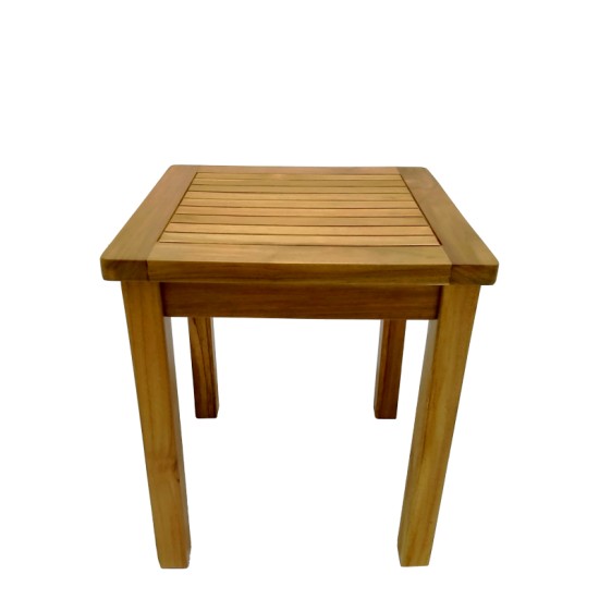 Τραπέζι Noly  teak ξύλο σε φυσική απόχρωση 40x40x45εκ