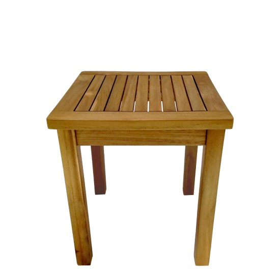 Τραπέζι Noly  teak ξύλο σε φυσική απόχρωση 40x40x45εκ